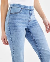 Style & Co Women's Mid-Rise Pull-On Straight-Leg Denim Jeans, Created for Macy's