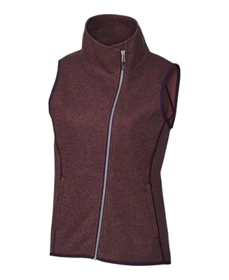 Cutter & Buck Plus Mainsail Women Sweater Knit Asymmetrical Vest