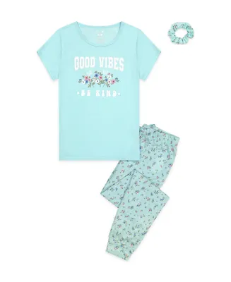 Max & Olivia Girls Pajama Set with Scrunchie