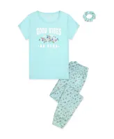 Max & Olivia Girls Pajama Set with Scrunchie