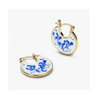 Ana Luisa Enamel Earrings - Hana Marble Blue