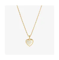Ana Luisa Gold Heart Necklace - Laure Mother of Pearl