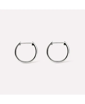 Small Slim Endless Hoops - Lo Small Silver