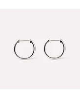 Small Slim Endless Hoops - Lo Small Silver