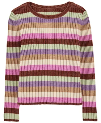 Carter's Big Girls Striped Chenille Sweater