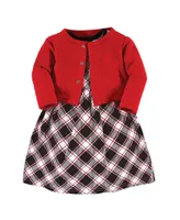 Hudson Baby Toddler Girls Quilted Cardigan and Dress 2pck