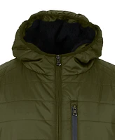 Spire By Galaxy Men's Sherpa Lined Hooded Puffer Jacket, Pack of 2