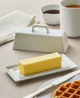 The Cellar Whiteware Covered Butter Dish, Created for Macy's