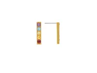 Multi Color Crystal Bar Earrings