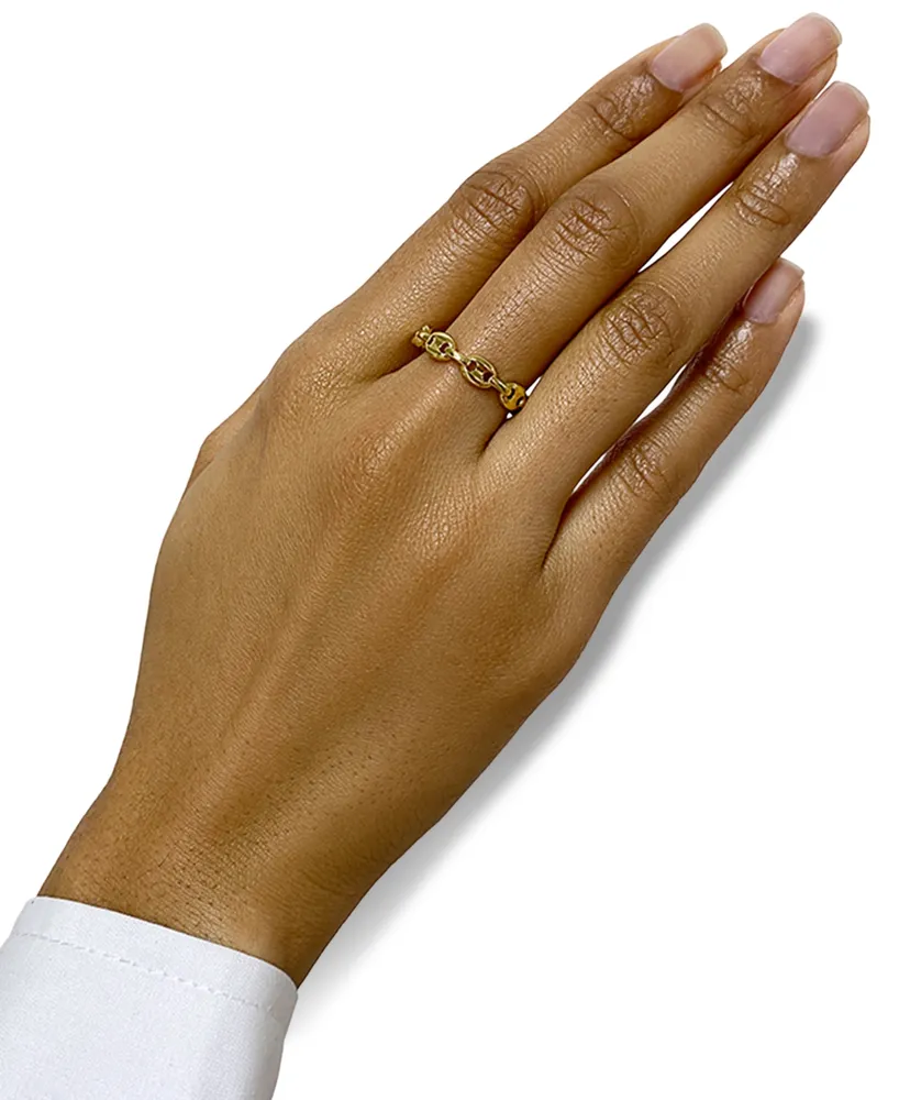 Adornia Gold-Tone Water-Resistant Mariner Band Ring