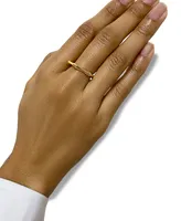 Adornia Gold-Tone Water-Resistant Bamboo Band Ring