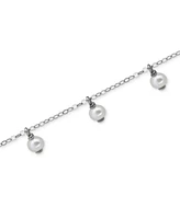 Giani Bernini Cultured Freshwater Pearl (5mm) Dangle Link Bracelet, Created for Macy's