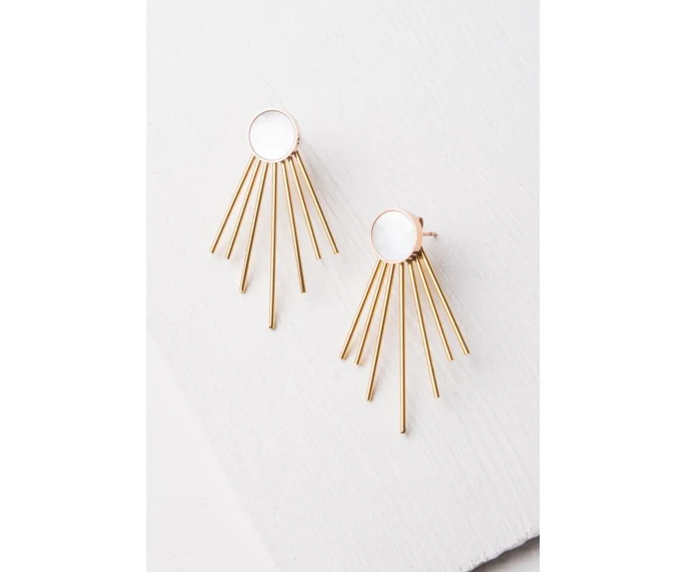 Starfish Project Caroline Mother of Pearl Stud & Fringe Earrings