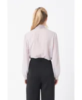 Women's Tied Ruffle Blouse