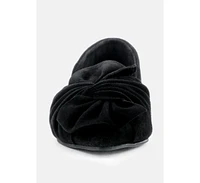 Baako womens Black Knotted flats