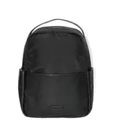 Leather Trim Double Entry Laptop Backpack