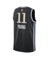 Men's and Women's Nike Trae Young Black Atlanta Hawks 2023/24 Swingman Jersey - City Edition