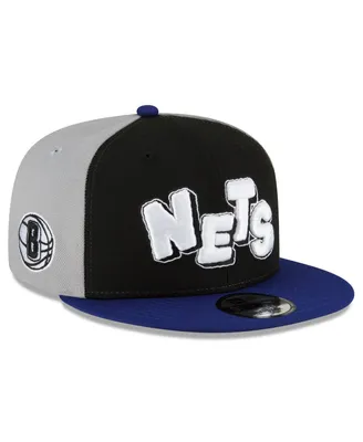 Men's and Women's New Era Black, Navy Brooklyn Nets 2023/24 City Edition 9FIFTY Snapback Adjustable Hat