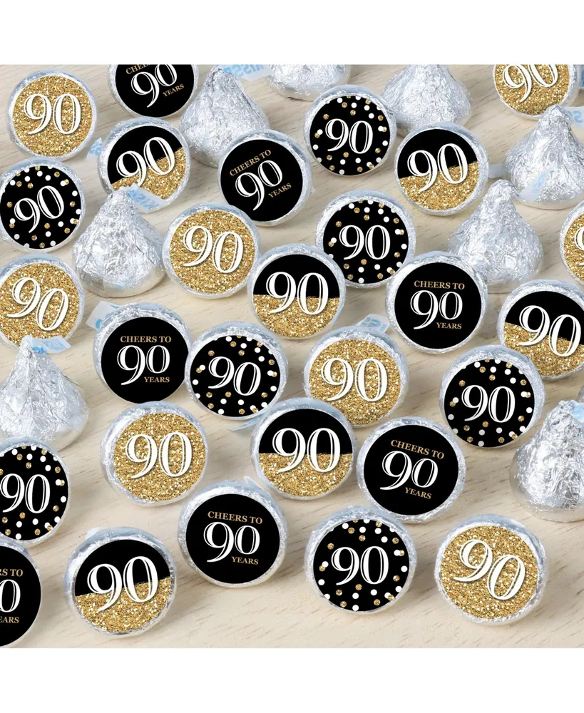 Big Dot Of Happiness Adult 90th Birthday Gold Small Round Candy Stickers  Party Favor Labels 324 Ct