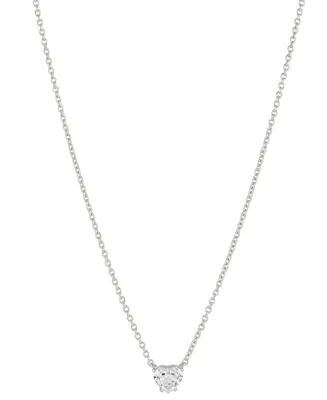 Eliot Danori Cubic Zirconia Heart Pendant Necklace, 16" + 2" extender