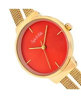 Sophie & Freda Women's Sedona Stainless Steel Strap Watch - Gold/Orange