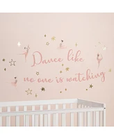 Lambs & Ivy Ballerina Baby Dance Like No One is Watching Wall Decals/Stickers