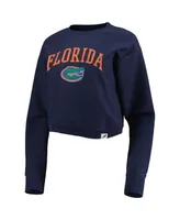 Women's League Collegiate Wear Navy Florida Gators Classic Campus Corded Timber Sweatshirt