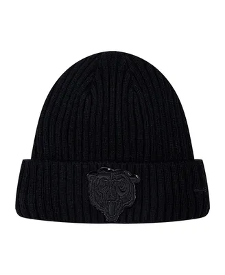 Men's Pro Standard Chicago Bears Triple Black Cuffed Knit Hat