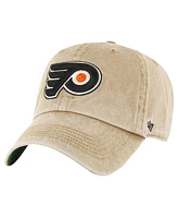 Men's '47 Brand Khaki Philadelphia Flyers Earldor Clean Up Adjustable Hat