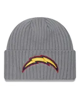 Men's New Era Gray Los Angeles Chargers Color Pack Multi Cuffed Knit Hat