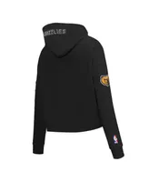 Women's Pro Standard Black Memphis Grizzlies 2023/24 City Edition Cropped Pullover Hoodie