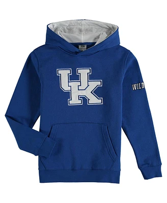 Big Boys Royal Kentucky Wildcats Logo Pullover Hoodie