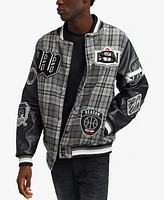 Reason Men's Tartan Varsity Jacket