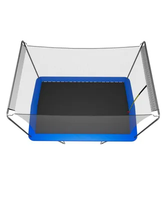Simplie Fun 8FT By 12FT Rectangular Trampoline Blue Astm Standard Tested And Cpc Certified