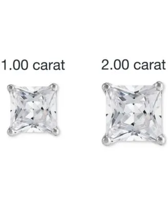 Grown With Love Igi Certified Lab Grown Diamond Princess Stud Earrings Collection 1 2 Ct. T.W. In 14k Gold