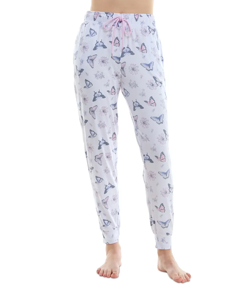 Roudelain Printed Short Sleeve Top & Jogger Pajama Set - Macy's