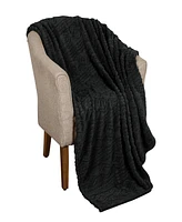 Superior Boho Knit Jacquard Fleece Plush Fluffy Blanket, King