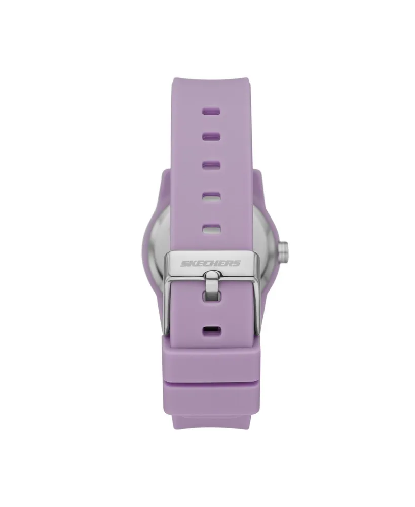 Skechers Women's Rosencrans Three-Hand, Purple-Tone Polycarbonate Watch