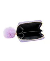 Tiny Treats + Zomi Gems Girls Purple Shiny Dotted Heart Wallet