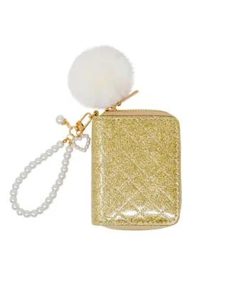 Kid's Gold Sparkle Pearl Strap Wallet