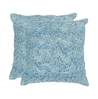 Safavieh Tape Swirl 20" x 20" Pillow (Set of 2)