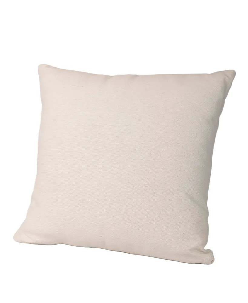 Gauri Kohli Fursat Ivory Throw Pillow with Insert, 18X18