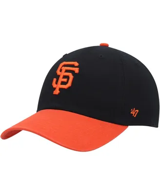 Men's '47 Brand Black, Orange San Francisco Giants Clean Up Adjustable Hat