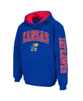 Big Boys Colosseum Royal Kansas Jayhawks 2-Hit Team Pullover Hoodie