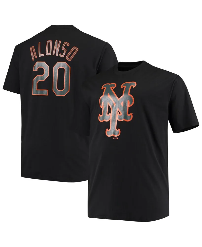 Men's Fanatics Pete Alonso Black New York Mets Big and Tall Wordmark Name Number T-shirt