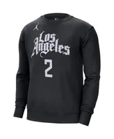 Men's Jordan Kawhi Leonard Black La Clippers Statement Name and Number Pullover Sweatshirt