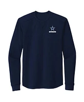 Men's Dunbrooke Navy Dallas Cowboys Cavalier Long Sleeve T-shirt