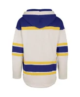 Men's '47 Brand Oatmeal Buffalo Sabres Rockaway Lacer Pullover Hoodie