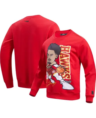 Men's Pro Standard Trae Young Red Atlanta Hawks Avatar Pullover Sweatshirt