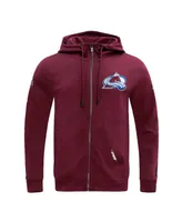 Men's Pro Standard Burgundy Colorado Avalanche Classic Chenille Full-Zip Hoodie Jacket